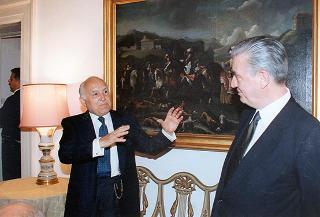Soggiorno del Presidente della Repubblica Oscar Luigi Scalfaro a Villa Rosebery.