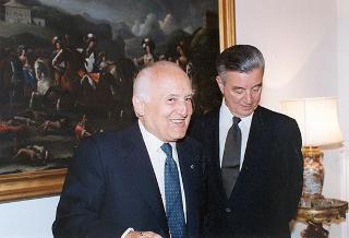 Soggiorno del Presidente della Repubblica Oscar Luigi Scalfaro a Villa Rosebery.