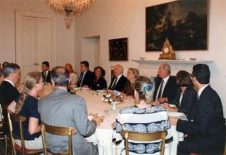 Soggiorno del Presidente della Repubblica Oscar Luigi Scalfaro a Villa Rosebery.