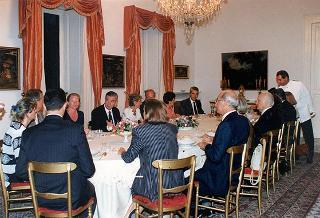 Soggiorno del Presidente della Repubblica Oscar Luigi Scalfaro a Villa Rosebery.