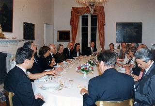 Soggiorno del Presidente della Repubblica Oscar Luigi Scalfaro a Villa Rosebery.