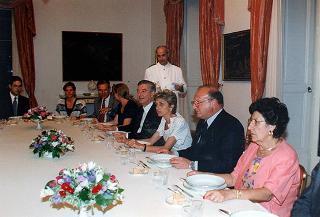 Soggiorno del Presidente della Repubblica Oscar Luigi Scalfaro a Villa Rosebery.