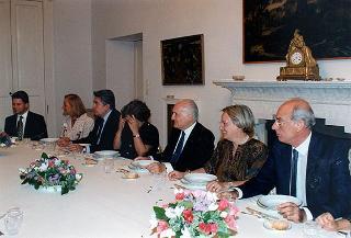 Soggiorno del Presidente della Repubblica Oscar Luigi Scalfaro a Villa Rosebery.
