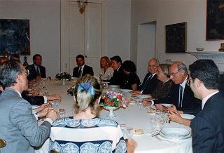 Soggiorno del Presidente della Repubblica Oscar Luigi Scalfaro a Villa Rosebery.