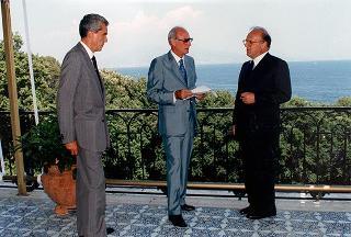 Soggiorno del Presidente della Repubblica Oscar Luigi Scalfaro a Villa Rosebery.