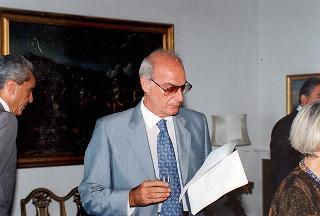 Soggiorno del Presidente della Repubblica Oscar Luigi Scalfaro a Villa Rosebery.