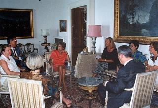 Soggiorno del Presidente della Repubblica Oscar Luigi Scalfaro a Villa Rosebery.