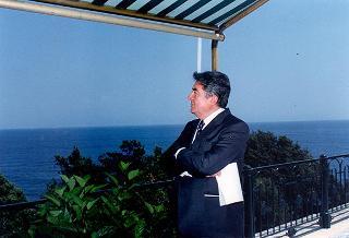 Soggiorno del Presidente della Repubblica Oscar Luigi Scalfaro a Villa Rosebery.