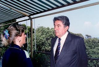 Soggiorno del Presidente della Repubblica Oscar Luigi Scalfaro a Villa Rosebery.