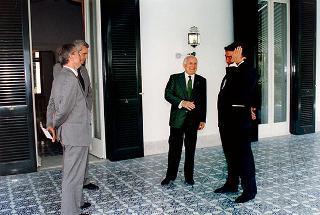 Soggiorno del Presidente della Repubblica Oscar Luigi Scalfaro a Villa Rosebery.