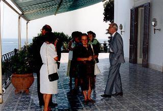 Soggiorno del Presidente della Repubblica Oscar Luigi Scalfaro a Villa Rosebery.
