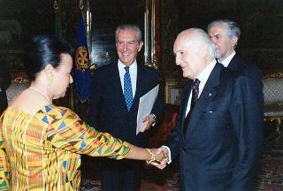 Therese Striggner Scott, nuovo ambasciatore della Repubblica del Ghana: presentazione di lettere credenziali