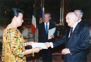 Therese Striggner Scott, nuovo ambasciatore della Repubblica del Ghana: presentazione di lettere credenziali