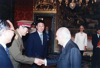 Wu Minglian, nuovo ambasciatore della Repubblica Popolare Cinese: presentazione di lettere credenziali