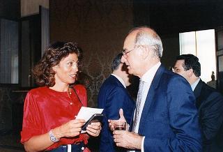 Incontro del Presidente della Repubblica Oscar Luigi Scalfaro con Enzo Iacopino, presidente dell'Associazione stampa parlamentare, e il Consiglio direttivo