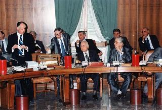 Intervento del Presidente della Repubblica all'Assemblea plenaria per l'elezione del nuovo vice presidente del CSM. Roma, Palazzo dei Marescialli