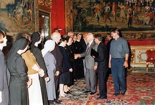 Il Presidente della Repubblica Oscar Luigi Scalfaro incontra i partecipanti alle Giornate di studio promosse dall'Opera Don Guanella su due progetti di solidarietà con la Bosnia Erzegovina