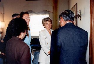 Incontro del Presidente della Repubblica Oscar Luigi Scalfaro con il Presidente della Repubblica delle Filippine e signora Ramos, e successiva colazione nel Belvedere del Torrino