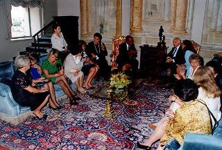 Incontro del Presidente della Repubblica Oscar Luigi Scalfaro con il Presidente della Repubblica delle Filippine e signora Ramos, e successiva colazione nel Belvedere del Torrino