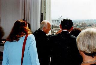 Incontro del Presidente della Repubblica Oscar Luigi Scalfaro con il Presidente della Repubblica delle Filippine e signora Ramos, e successiva colazione nel Belvedere del Torrino