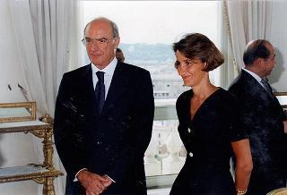 Incontro del Presidente della Repubblica Oscar Luigi Scalfaro con il Presidente della Repubblica delle Filippine e signora Ramos, e successiva colazione nel Belvedere del Torrino