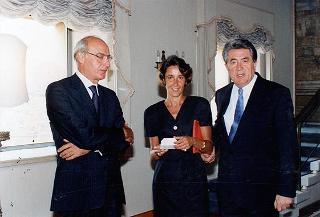 Incontro del Presidente della Repubblica Oscar Luigi Scalfaro con il Presidente della Repubblica delle Filippine e signora Ramos, e successiva colazione nel Belvedere del Torrino