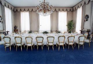 Incontro del Presidente della Repubblica Oscar Luigi Scalfaro con il Presidente della Repubblica delle Filippine e signora Ramos, e successiva colazione nel Belvedere del Torrino
