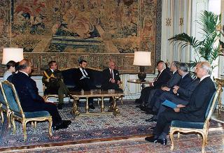 Incontro del Presidente della Repubblica Oscar Luigi Scalfaro con Lennart Meri, Presidente della Repubblica di Estonia