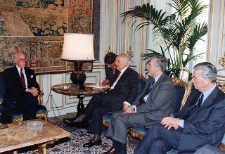 Incontro del Presidente della Repubblica Oscar Luigi Scalfaro con Lennart Meri, Presidente della Repubblica di Estonia