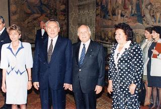 Incontro del Presidente della Repubblica Oscar Luigi Scalfaro e successiva colazione con Nursultan Nazarbaev, Presidente del Kazakistan