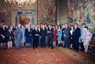 Il Presidente della Repubblica Oscar Luigi Scalfaro incontra alcuni esponenti del Centro culturale e di presenza politica "Alcide De Gasperi" di Torino