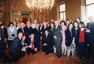 Il Presidente della Repubblica Oscar Luigi Scalfaro incontra alcuni esponenti del Centro culturale e di presenza politica "Alcide De Gasperi" di Torino