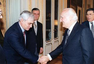 Antonio Fazio, governatore della Banca d'Italia, e Vincenzo Desario, direttore generale