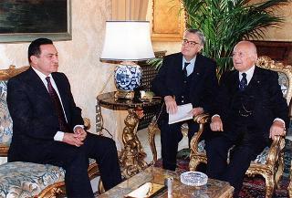 Hosni Mubarak, Presidente della Repubblica Araba d'Egitto: incontro e successiva colazione nel Belvedere del Torrino