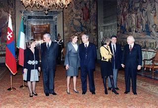 Presidente della Repubblica Slovacca e signora Kovac