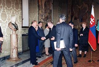 Presidente della Repubblica Slovacca e signora Kovac
