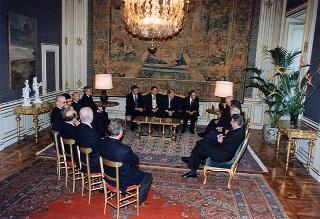 Il Presidente della Repubblica Oscar Luigi Scalfaro incontra Corrado Rossitto, presidente dell'Unione Italiana Quadri, con la Giunta esecutiva dell'Unionquadri, per il 20° anniversario di fondazione