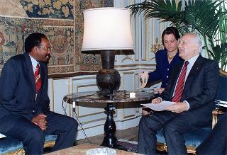 Incontro del Presidente della Repubblica Oscar Luigi Scalfaro con Petros Solomon, ministro degli esteri dell'Eritrea