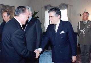 Incontro del Presidente della Repubblica Oscar Luigi Scalfaro con Ion Iliescu, Presidente di Romania