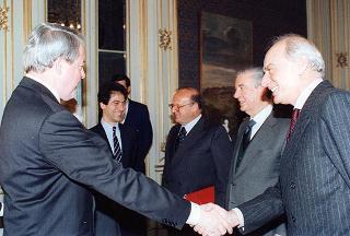 Il Presidente della Repubblica Oscar Luigi Scalfaro incontra Franz Vranitzky, Cancelliere Federale della Repubblica d'Austria