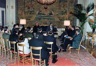 Il Presidente della Repubblica Oscar Luigi Scalfaro incontra l'avv. Giuseppe Gervasio, presidente nazionale dell'Azione Cattolica Italiana, e i componenti della Presidenza nazionale