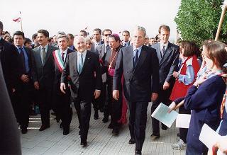 Visita del Presidente della Repubblica Oscar Luigi Scalfaro alla città di Agrigento in occasione della riapertura del Teatro "Luigi Pirandello"
