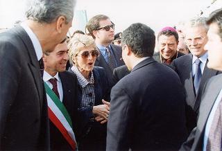 Visita del Presidente della Repubblica Oscar Luigi Scalfaro alla città di Agrigento in occasione della riapertura del Teatro "Luigi Pirandello"
