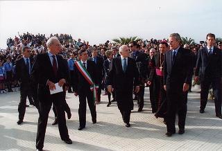 Visita del Presidente della Repubblica Oscar Luigi Scalfaro alla città di Agrigento in occasione della riapertura del Teatro "Luigi Pirandello"