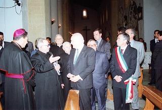 Visita del Presidente della Repubblica Oscar Luigi Scalfaro alla città di Agrigento in occasione della riapertura del Teatro "Luigi Pirandello"