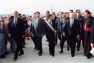 Visita del Presidente della Repubblica Oscar Luigi Scalfaro alla città di Agrigento in occasione della riapertura del Teatro "Luigi Pirandello"