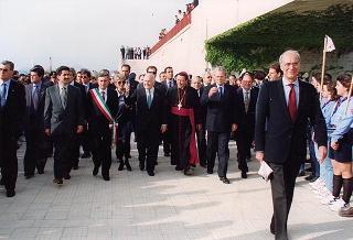 Visita del Presidente della Repubblica Oscar Luigi Scalfaro alla città di Agrigento in occasione della riapertura del Teatro "Luigi Pirandello"