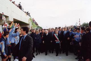 Visita del Presidente della Repubblica Oscar Luigi Scalfaro alla città di Agrigento in occasione della riapertura del Teatro "Luigi Pirandello"