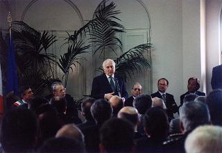 Visita del Presidente della Repubblica Oscar Luigi Scalfaro alla città di Agrigento in occasione della riapertura del Teatro "Luigi Pirandello"