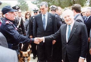 Visita del Presidente della Repubblica Oscar Luigi Scalfaro alla città di Agrigento in occasione della riapertura del Teatro "Luigi Pirandello"